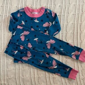 Hanna Andersson Blue and Pink Kids Pajama Set